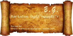 Bartalus Gyöngyvér névjegykártya
